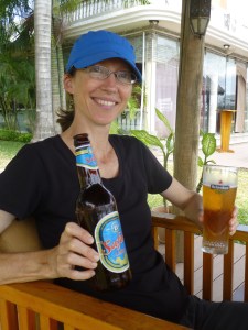 One of two beers of choice: Safari. We also really like Castle Milk Stout.